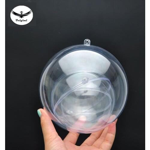 Christmas Ball Tree Decor Diy Transparent Plastic ball Box Transparent ball 5 pcs/ lot