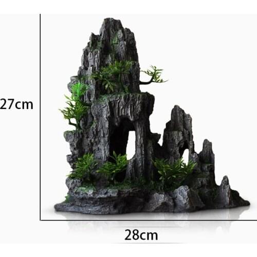 Fish tank, rockery, real stone, imitation of real rockery, imitation of plastic aquatic plants, aquarium, setting shelter