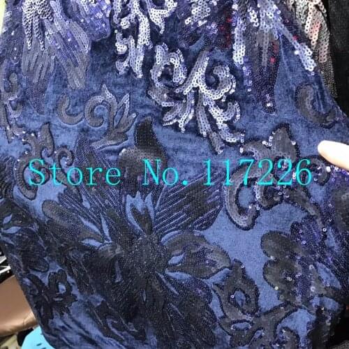 Velvet mesh Net Lace JRB-12621 Embroidered African Guipure French Lace Fabric with sequins