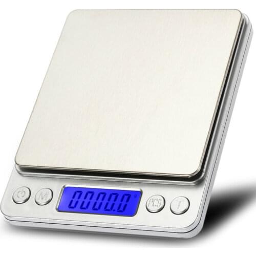 500g/0.01g Digital Scale Cooking Measure Tool Pocket Kitchen Scale Stainless Electronic Weight LCD Display Food Jewelry Scales
