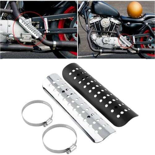 Motorcycle Exhaust Muffler Pipe Heat Shield Cover Heel Guard For Harley Chopper Cruiser Iron Horse