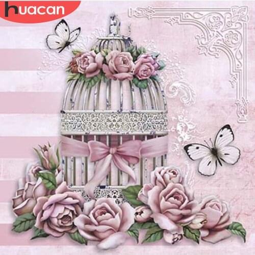 HUACAN 5D Diamond Painting Cross Stitch Flower New Arrival Diamond Embroidery Mosaic Full Square Decoration Home