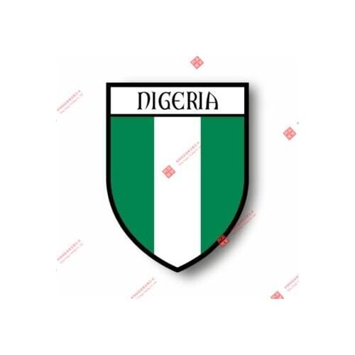 Personality Stickers Decal Souvenir Vinyl Car Shield City Flag World Crest Nigeria Car Decal Decoration Laptop