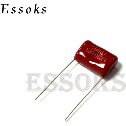10PCS 1600V682J 0.0068UF Pitch 15mm 6.8NF 1600V 682 682J CBB Polypropylene film capacitor