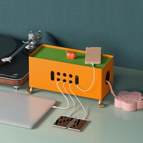 Creative Cartoon Big Feet Power socket Data cable wire storage box Stylish office desktop organizer