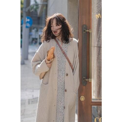LMQ NEW Long Knitted Sweater Cardigan Women Bat Sleeve Plus Size Loose Jacket Japanese Style Casual Soft Comfortable Outerwear