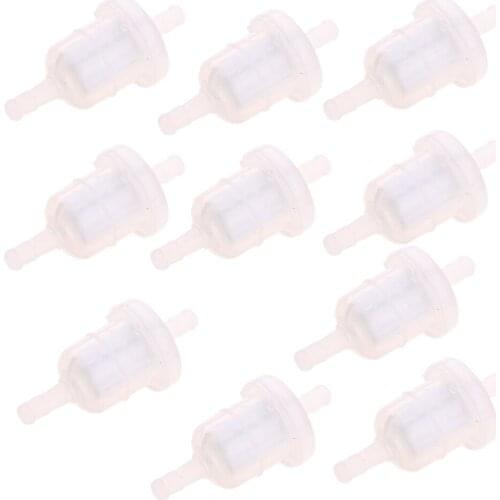 Set Of 10 Universal Petrol Inline Fuel Filters Car Part Fit 6mm Pipe