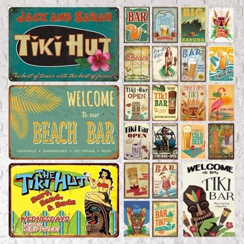 Natividad Retro Tin Sign Tiki Bar Metal Sign Decor Beer Art Metal Painting Plaque Room Bar Pub Club Man Cave Home Decoration