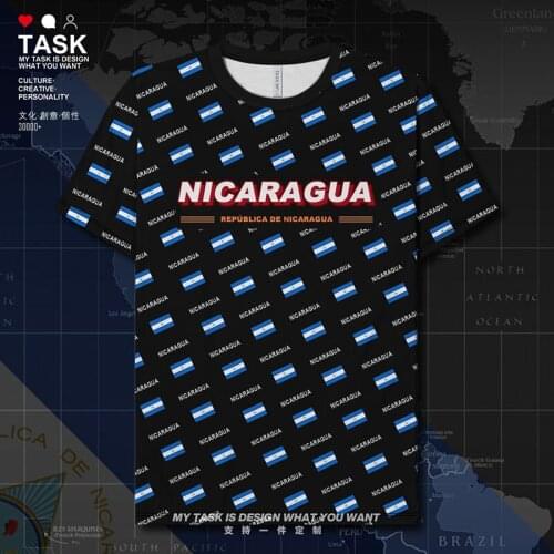 Nicaragua NIC Nicaraguans Quick Dry t shirt t shirt for men mens sports tracksuit Short Sleeve clothing brands clothes summer