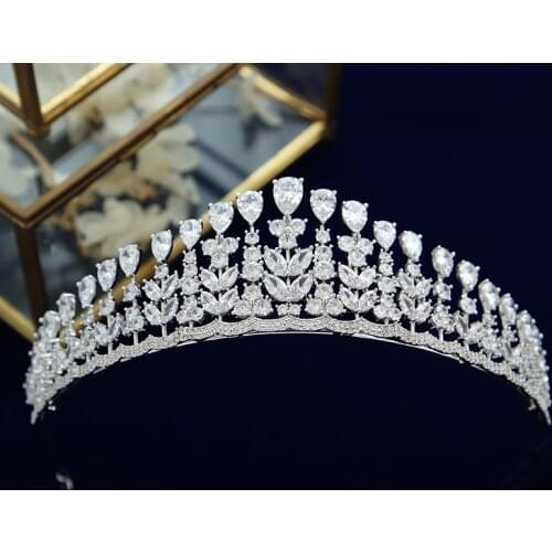 Double Layres Flower Brides Tiaras Crowns Crystal Brides Headbands Headpieces Evening Hair Jewelry