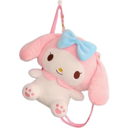 32cm TOMY Original sanrio plush Anime characters kuromi My Melody Plush toys Plush toy doll backpack Student backpack single sho