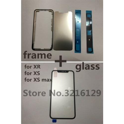 1set Original Front Screen Outer Glass Len with OCA+frame Assembly for iPhone X XS max 11 12 PRO MAX Touch Panel Replacement