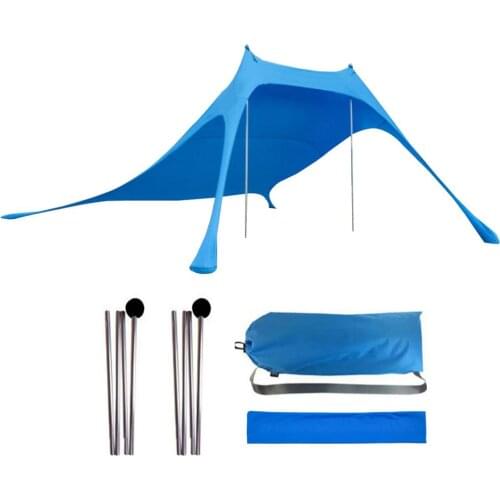 Portable Sun Shade Tent With Sandbag Large Family Canopy For Outdoor Fishing Camping Beach Sunshade Awning Set