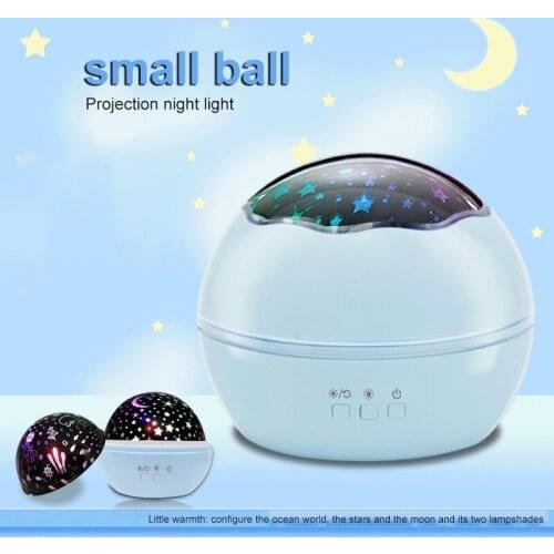 Starry Sky Projection Lamp Rotating Ocean Projection Lamp Night Light Mosphere Lamp LED Projection Lamp Birthday Gift For Kids