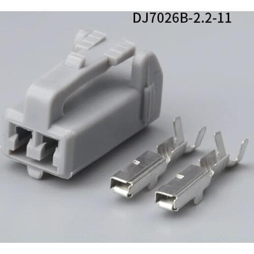 500PCS DJ7026B-2.2-21 2.2mm 2Pin AMP Car Electrical Wire Connectors for VW,BMW,Honda,Toyota,NISSAN AND other models