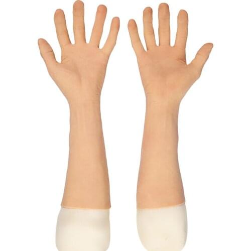 Realistic Prosthesis Hands Sleeve Artificial hand simulation mens Silicone artificial limb artificial skin artificial gloves