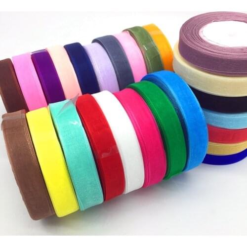 A roll 50 yards 5/8" 15mm Ribbon Wedding Party Decoration Organza Ribbon Gift Wrapping Hair Bows DIY Christmas Ribbon