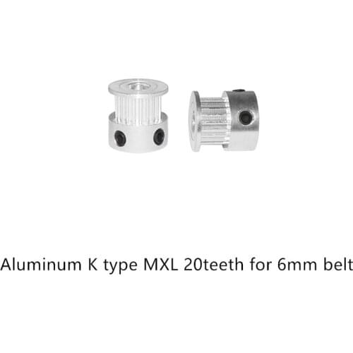MXL Timing Pulley 20 teeth Bore 4mm 5mm 6.35mm 8mm for width 6mm 10mm Synchronous Belt Small backlash 20Teeth