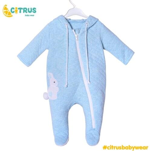 CITRUS 2020 Newborn Baby Jumpsuit Girl Boy Clothes Long Sleeve Cotton Romper Zipper Jumpsuit Outfit 0-24M Kids Infant Clothing