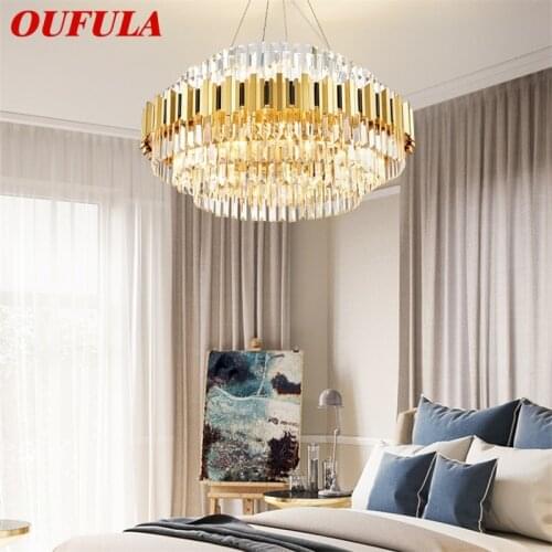 OUFULA Modern LED Chandelier Lighting Luxury Home Decorative Fixtures For Living Room Dining Room Villa Duplex