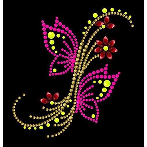 Butterfly Hot Fix Iron on Rhinestone Transfer Applique Motif iron on crystal transfers design hot fix patches