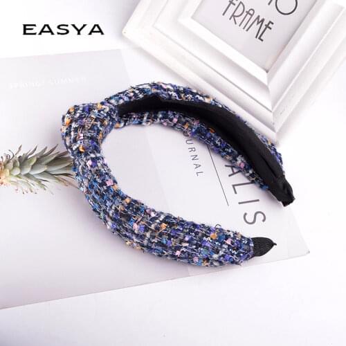EASYA High Quality Women Hairband Hair Accessories Vintage Knotted Headband Fashion Hairwear For Girls