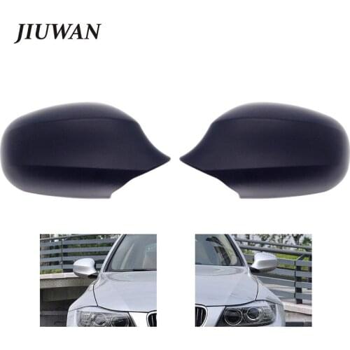 1 Pair Matte Black Car Side Mirror Cover ABS Protection Rearview Shell Decoration Accessories For BMW 3 Series E90 E91 2009-2012