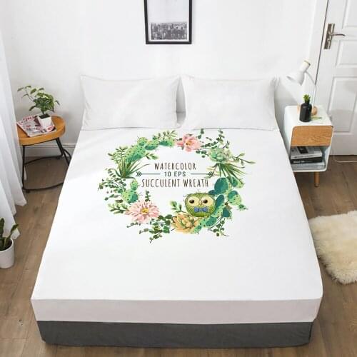 1pc bed sheet Elastic fitted sheet With An Elastic Band 150/180/200/160*200 Mattress Cover Double Bed cover nodic style