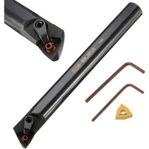1pc S20R-MWLNR08 Tool Holder Boring Bar 20*200mm +WNMG0804 Insert with Wrench For Lathe Turning Tool