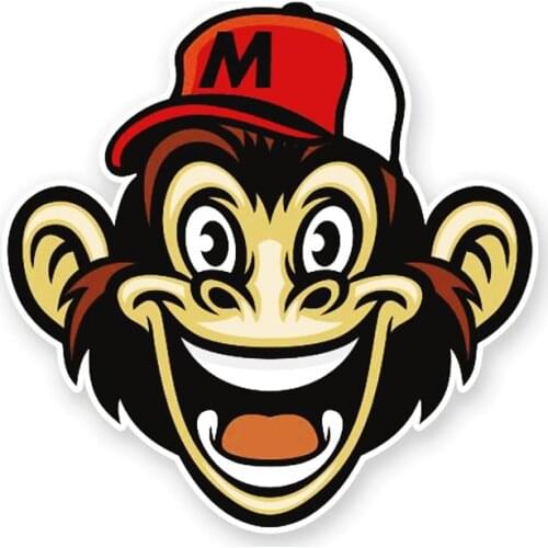 13cm * 13cm Cartoon Happy Hip-hop Monkey Color Car Stickers Pvc Personality Fun Auto Body Window Decals Accessories Decorate