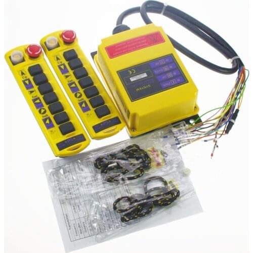 2 Speed 2 Transmitters Control Hoist Crane Radio Remote Control System Controller CE 12V 24V AC/DC 110V 220V 380V,415VAC