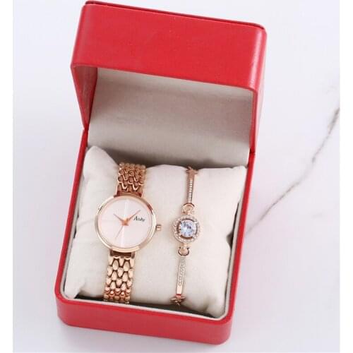 2021 New girls watch bangle box Set Birthday Valentine Gift women ladies high quality Watch + bracelet+ Box