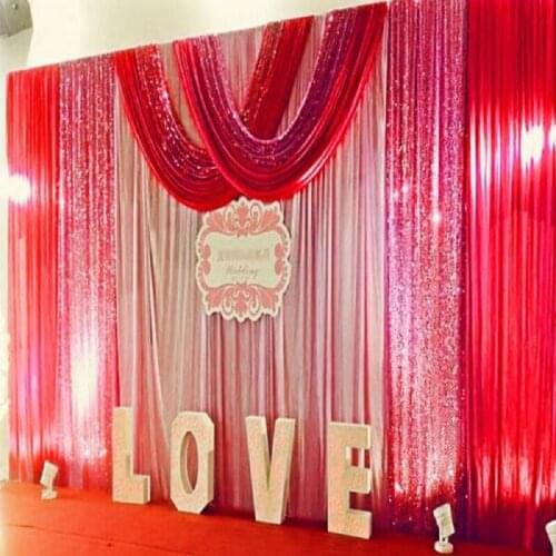 2021 New Design Sequin swags wedding backdrop curtain event party celebration Fabric stage background drapes wall decoration