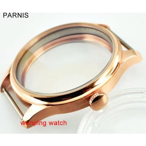 44mm Fit ETA 6497/6498 Movement Stainless Steel Rose Gold Watch housing P727