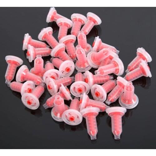 50pcs Dental Dynamic Mixing Tips Dental Impression Material for Imprinting Machine Fits Pentamix Mixing Machine Dental Materials