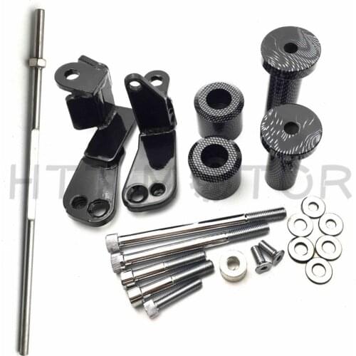 Aftermarket free shipping motorcycle parts No Cut Frame Slider Protector For Suzuki 1999-2007 Hayabusa GSX1300R GSX-R CARBON FIB