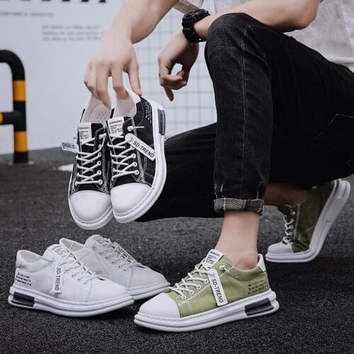 White vulcanized sneakers boys cheap flat comfortable shoes men autumn spring 2021 fashion sneakers