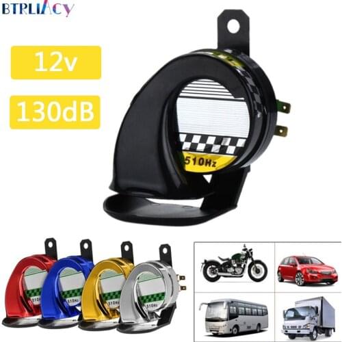 BTRLIACY Universal 12V DC 130dB Snail Air Horn Horn Siren Loud Waterproof Speaker Snail Horn Siren for Car Motorbike Truck Boat