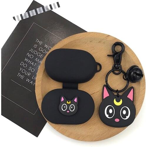 Cartoon Cat Earphone Case Keychain for Xiaomi Redmi AirDots New Case Cover Wireless Bluetooth Earphone Cases Soft TPU Shell