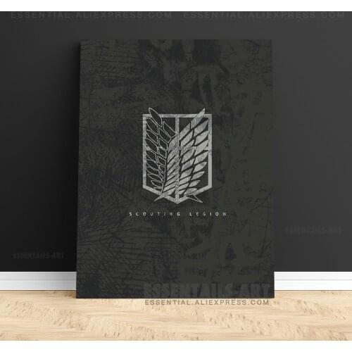 Attack on Titan Black and White Canvas Decoration Prints Poster Study Living Room Home Decor Bedroom Pictures Wall Art Painting