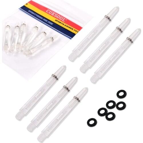 CUESOUL Transparent 6PCS/SET PC Dart Shaft Dart 2BA With Dart O'rings For Professional Dardos