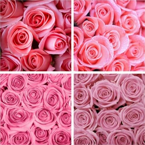 EverShine Diamond Painting Full Square Flower Cross Stitch Diamond Mosaic Floral Bead Embroidery Rose Rhinestones Art Home Decor