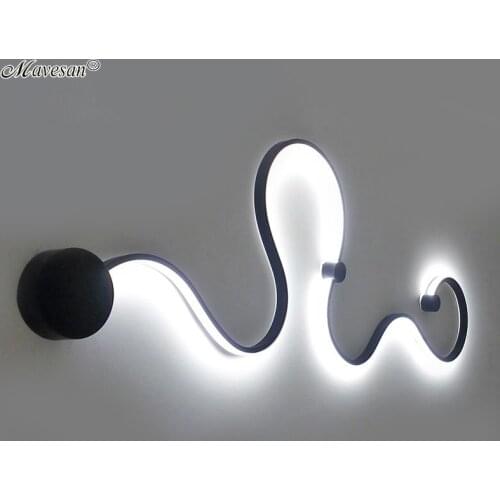 Hot Sale Modern Wall Lamps Bedroom Study Living Balcony Acrylic Lights Home Deco In White Black Iron Sconce Led Lights Fixtures