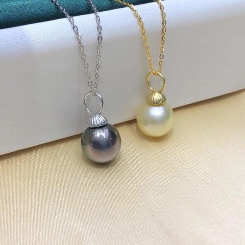 Nice Quality New 925 Sterling Silver Pendant Base Settings Mountings Findings Parts for Pearl Crystal Jade Agate Beads Stones