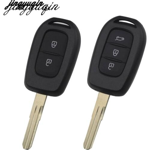 Jingyuqin 10pcs/lot For Renault Duster Key Fob Case Cover Replacement 2/3 Button New Remote Key Shell