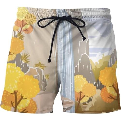 2021 Summer Mens 3D Printed Beach Shorts Running Sports Workout Shorts for Men Quick Dry Training Gym Athletic Mens Shorts