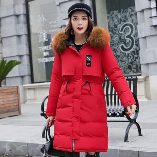 2019 New Pattern Cotton-padded Clothes Woman Long Fund Quality Fashion PULL Bring Waist Heavy Seta Lead Winter Ma'am Jacket