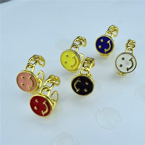 2021 new oil dripping opening adjustable circular smiling face woven ring mens and womens versatile jewelry wholesale gifts