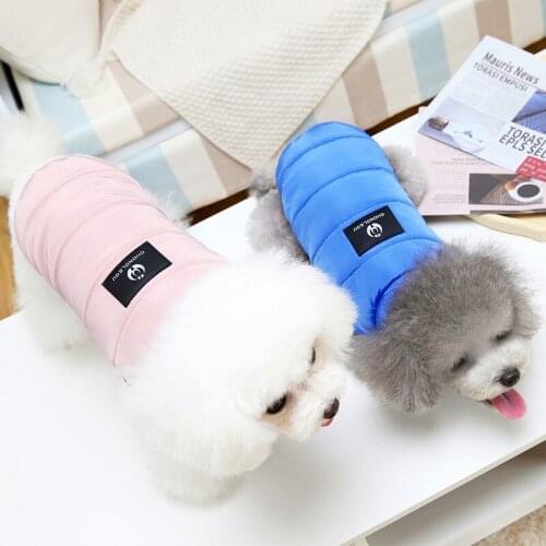 Wholesale New Autumn Winter Xs Dog Clothes For Small Dogs Boy Girls Teddy Blue Wadded Jacket Vest Costume Puppy Pet Clothing