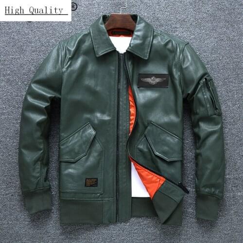 Plus Size Genuine Leather Jacket Men Clothes 2020 Winter Sheepskin Coat Streetwear Mens Moto Biker Leather Jackets 1902